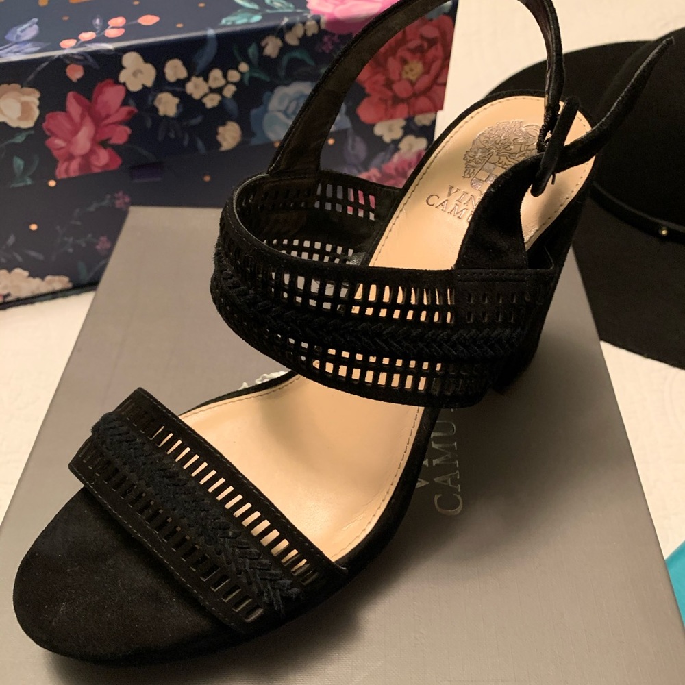 Vince Camuto Jazelle Black Platform Heels Size 10